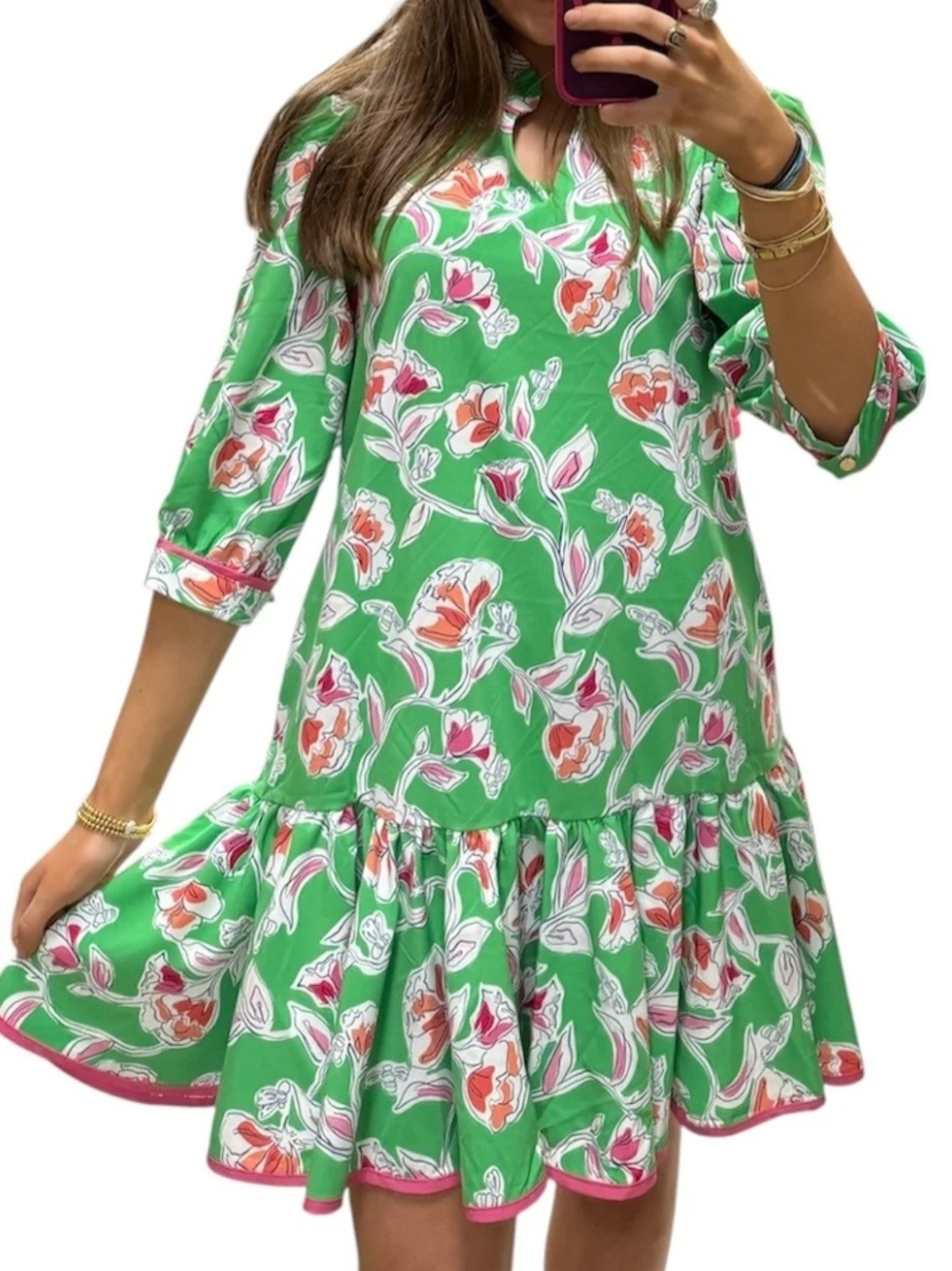 Mary Square Floral Dress